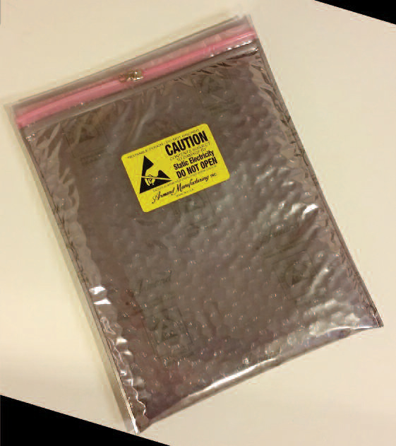 Series 9083S Static Shield Zip Close Cushion Bag with Metal Slider
